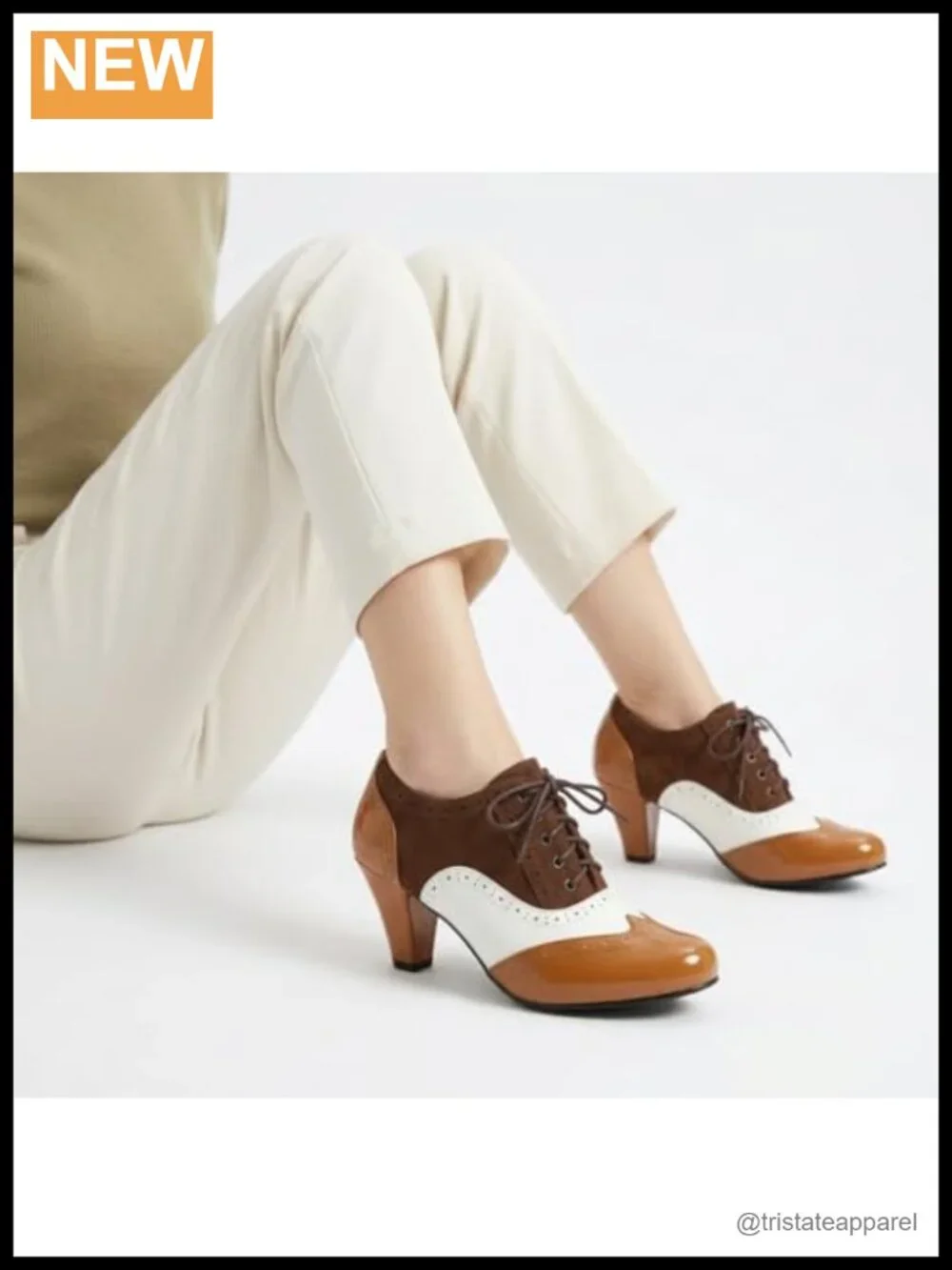 Women's Faux Leather Oxford Heels 1950s Mary Jane Platform Pumps